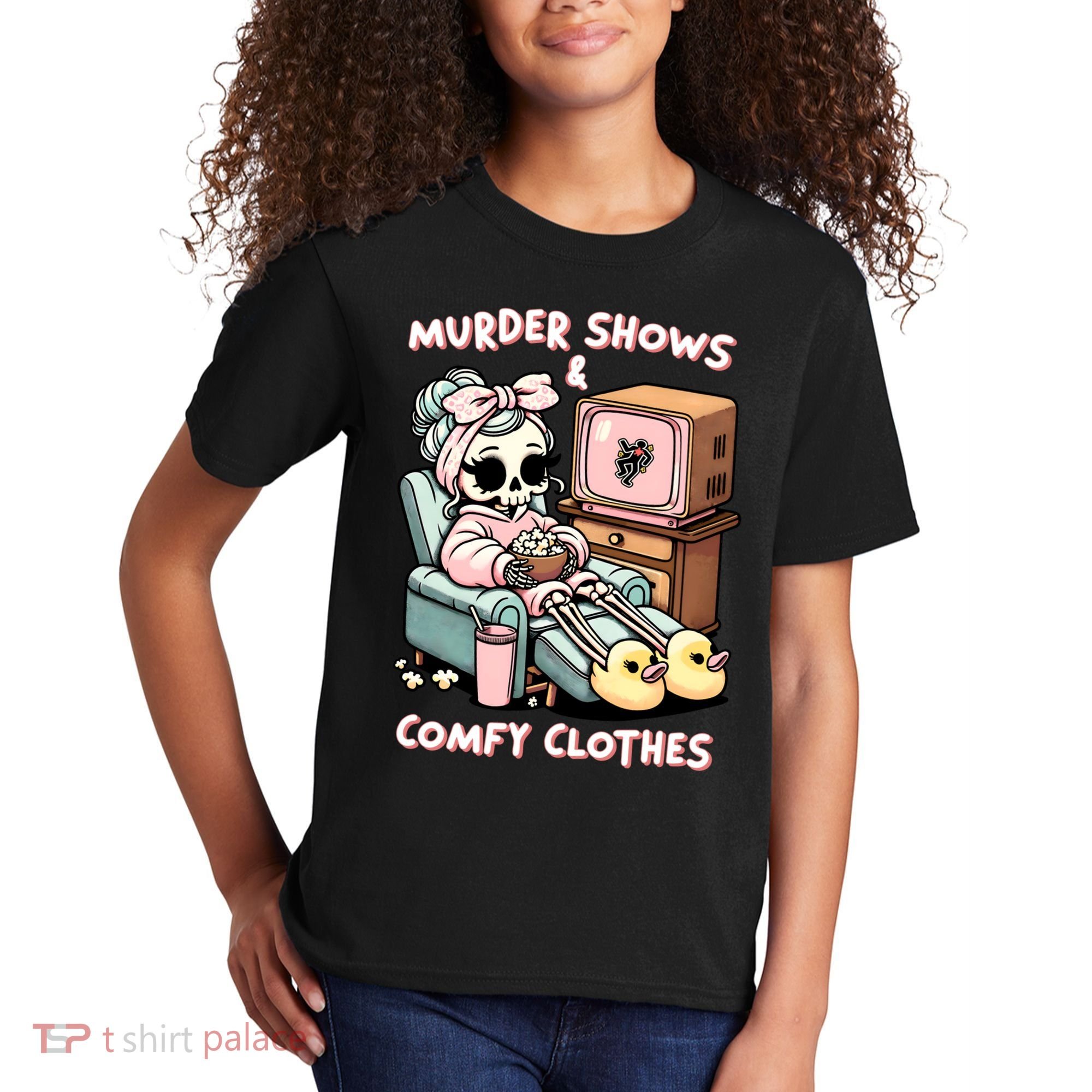 Murder Shows And Comfy Clothes Kids T-Shirt