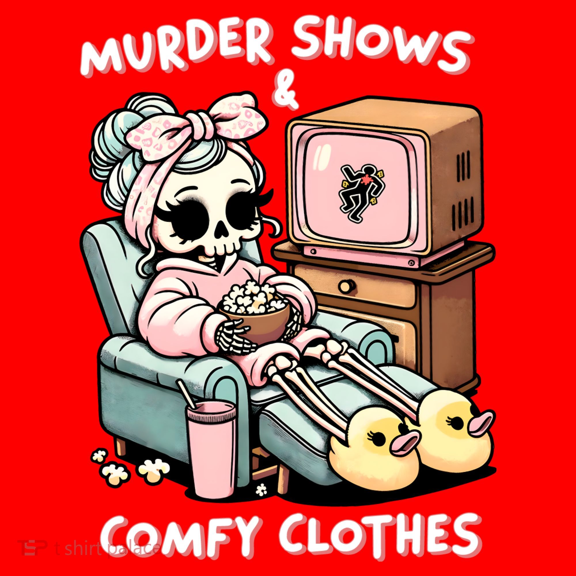 Murder Shows And Comfy Clothes Santa Hat