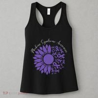 Moebius Syndrome Awareness Sunflower Purple Ribbon Support Gift Women's Tank Top thumb 3