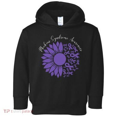 Moebius Syndrome Awareness Sunflower Purple Ribbon Support Gift Toddler Hoodie