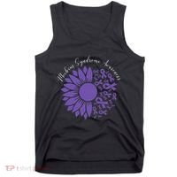 Moebius Syndrome Awareness Sunflower Purple Ribbon Support Gift Tank Top thumb 0
