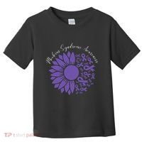Moebius Syndrome Awareness Sunflower Purple Ribbon Support Gift Toddler T-Shirt thumb 0