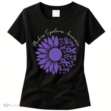 Moebius Syndrome Awareness Sunflower Purple Ribbon Support Gift Women's T-Shirt