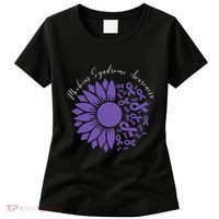 Moebius Syndrome Awareness Sunflower Purple Ribbon Support Gift Women's T-Shirt thumb 0