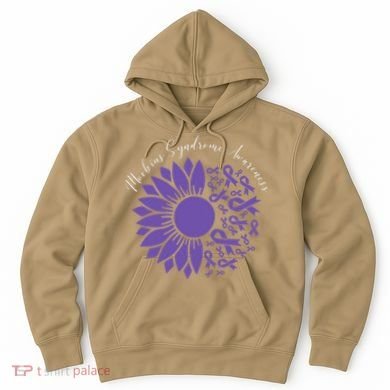 Moebius Syndrome Awareness Sunflower Purple Ribbon Support Gift Hoodie