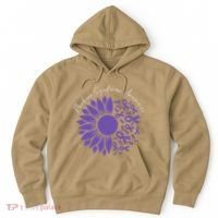 Moebius Syndrome Awareness Sunflower Purple Ribbon Support Gift Hoodie thumb 0