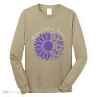 Moebius Syndrome Awareness Sunflower Purple Ribbon Support Gift Long Sleeve Shirt thumb 0