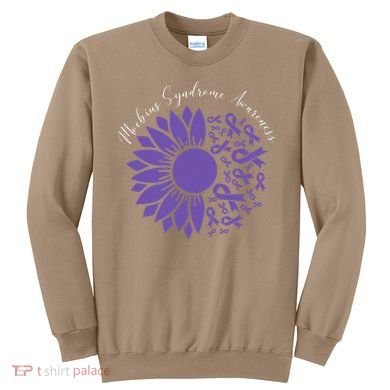 Moebius Syndrome Awareness Sunflower Purple Ribbon Support Gift Sweatshirt