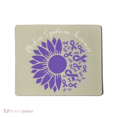 Moebius Syndrome Awareness Sunflower Purple Ribbon Support Gift Mousepad