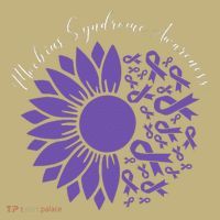 Moebius Syndrome Awareness Sunflower Purple Ribbon Support Gift Mousepad thumb 1