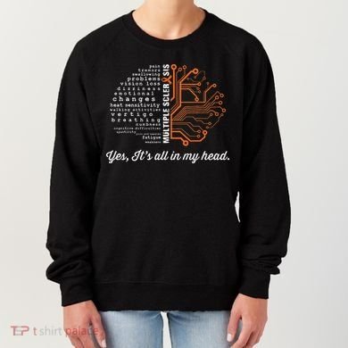 Multiple Sclerosis Awareness MS Head Warrior MS Support Idea Women's Sweatshirt
