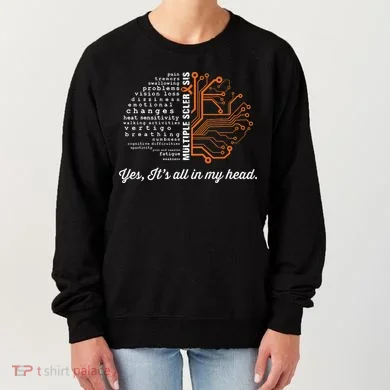 Multiple Sclerosis Awareness MS Head Warrior MS Support Idea Women's Sweatshirt