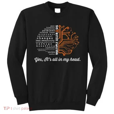 Multiple Sclerosis Awareness MS Head Warrior MS Support Idea Sweatshirt