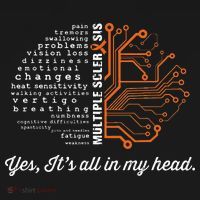 Multiple Sclerosis Awareness MS Head Warrior MS Support Idea T-Shirt thumb 7
