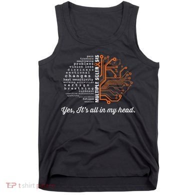 Multiple Sclerosis Awareness MS Head Warrior MS Support Idea Tank Top