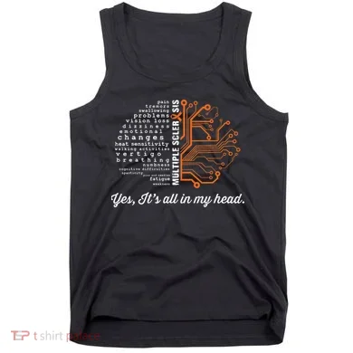 Multiple Sclerosis Awareness MS Head Warrior MS Support Idea Tank Top