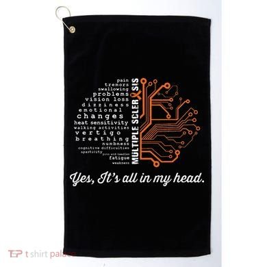 Multiple Sclerosis Awareness MS Head Warrior MS Support Idea Golf Towel