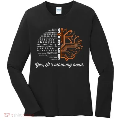 Multiple Sclerosis Awareness MS Head Warrior MS Support Idea Women's Long Sleeve Shirt
