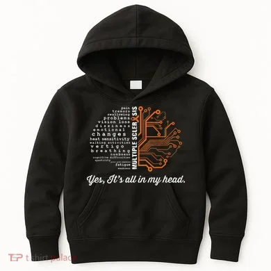 Multiple Sclerosis Awareness MS Head Warrior MS Support Idea Kids Hoodie