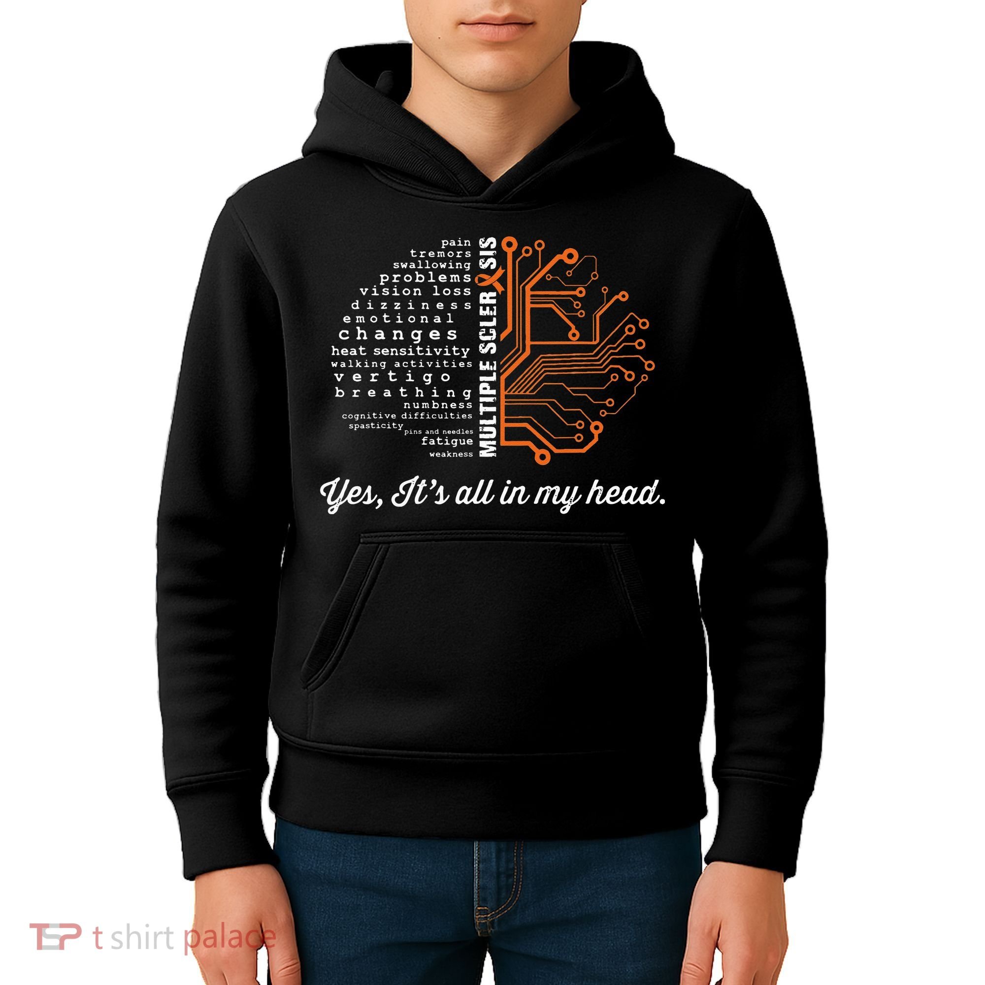 Multiple Sclerosis Awareness MS Head Warrior MS Support Idea Kids Hoodie