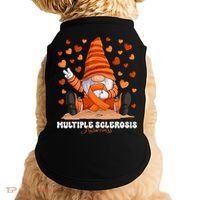 Multiple Sclerosis Awareness Month Orange Ribbon Gnome Doggie Tank thumb 0
