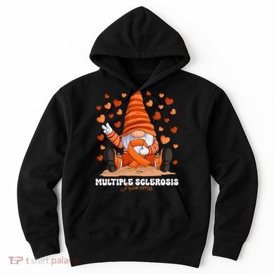 Multiple Sclerosis Awareness Month Orange Ribbon Gnome Hoodie