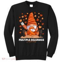 Multiple Sclerosis Awareness Month Orange Ribbon Gnome Sweatshirt thumb 0
