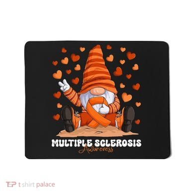 Multiple Sclerosis Awareness Month Orange Ribbon Gnome Mousepad