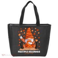 Multiple Sclerosis Awareness Month Orange Ribbon Gnome Tote Bag thumb 0