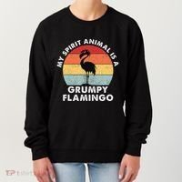 My Spirit Animal Is A Grumpy Flamingo Women's Sweatshirt thumb 0