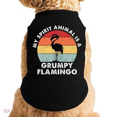 My Spirit Animal Is A Grumpy Flamingo Doggie Tank