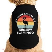 My Spirit Animal Is A Grumpy Flamingo Doggie Tank thumb 0