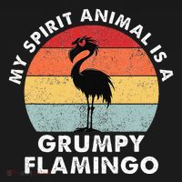 My Spirit Animal Is A Grumpy Flamingo Sweatshirt thumb 3