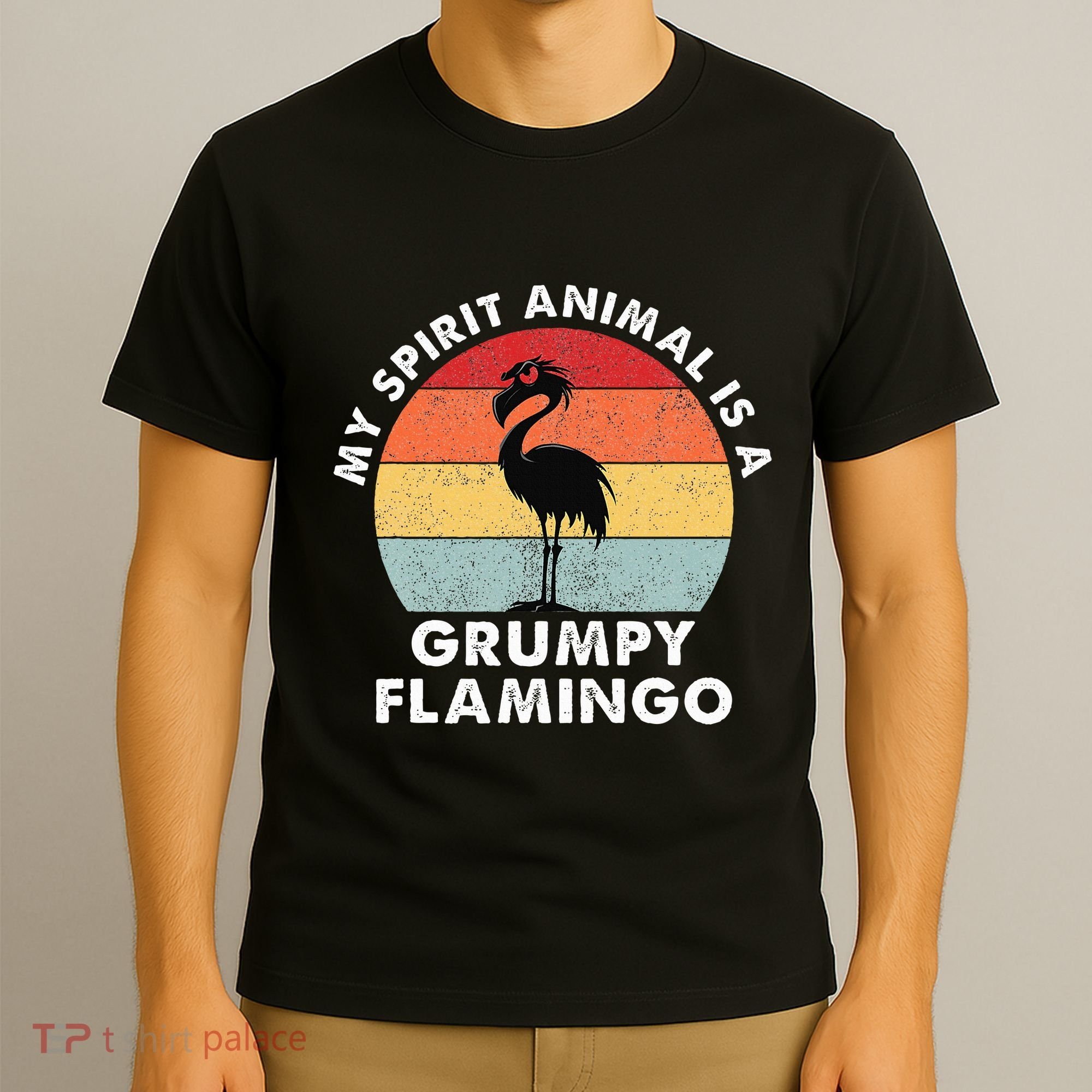 My Spirit Animal Is A Grumpy Flamingo T-Shirt