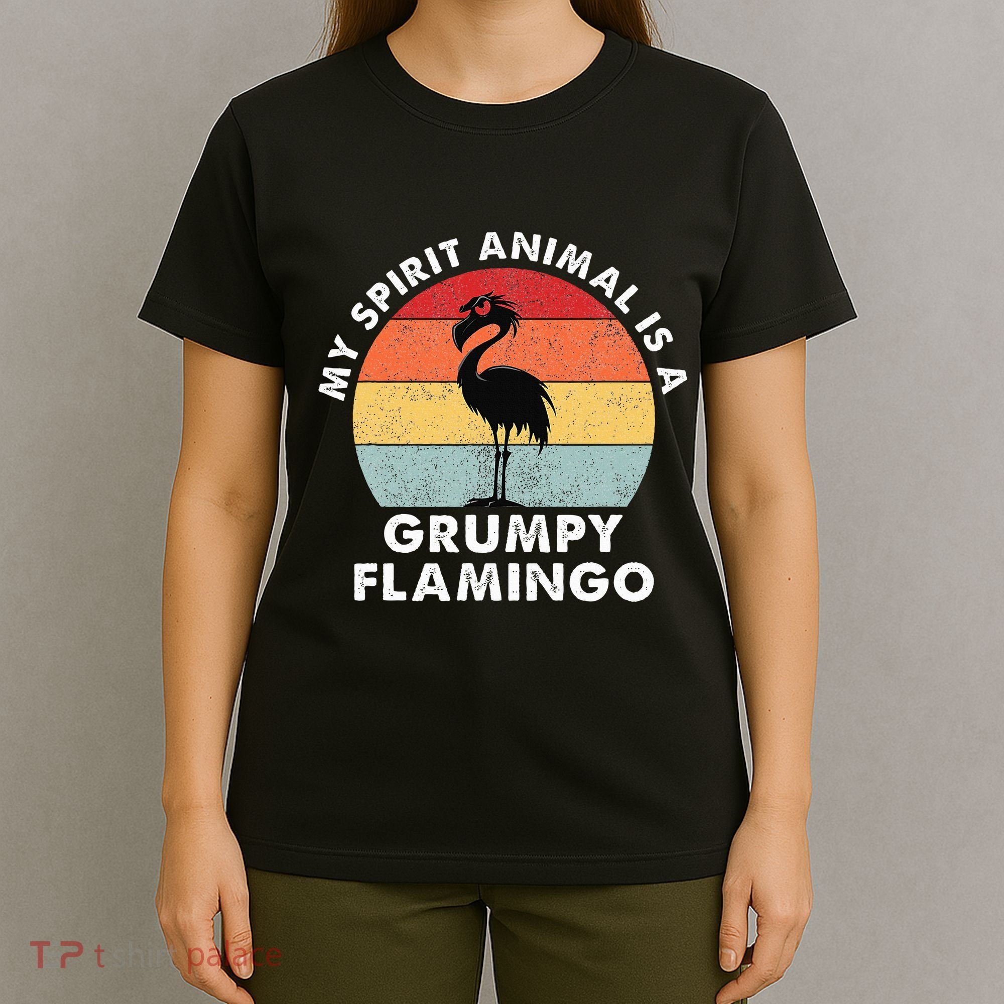 My Spirit Animal Is A Grumpy Flamingo T-Shirt