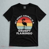My Spirit Animal Is A Grumpy Flamingo T-Shirt thumb 5