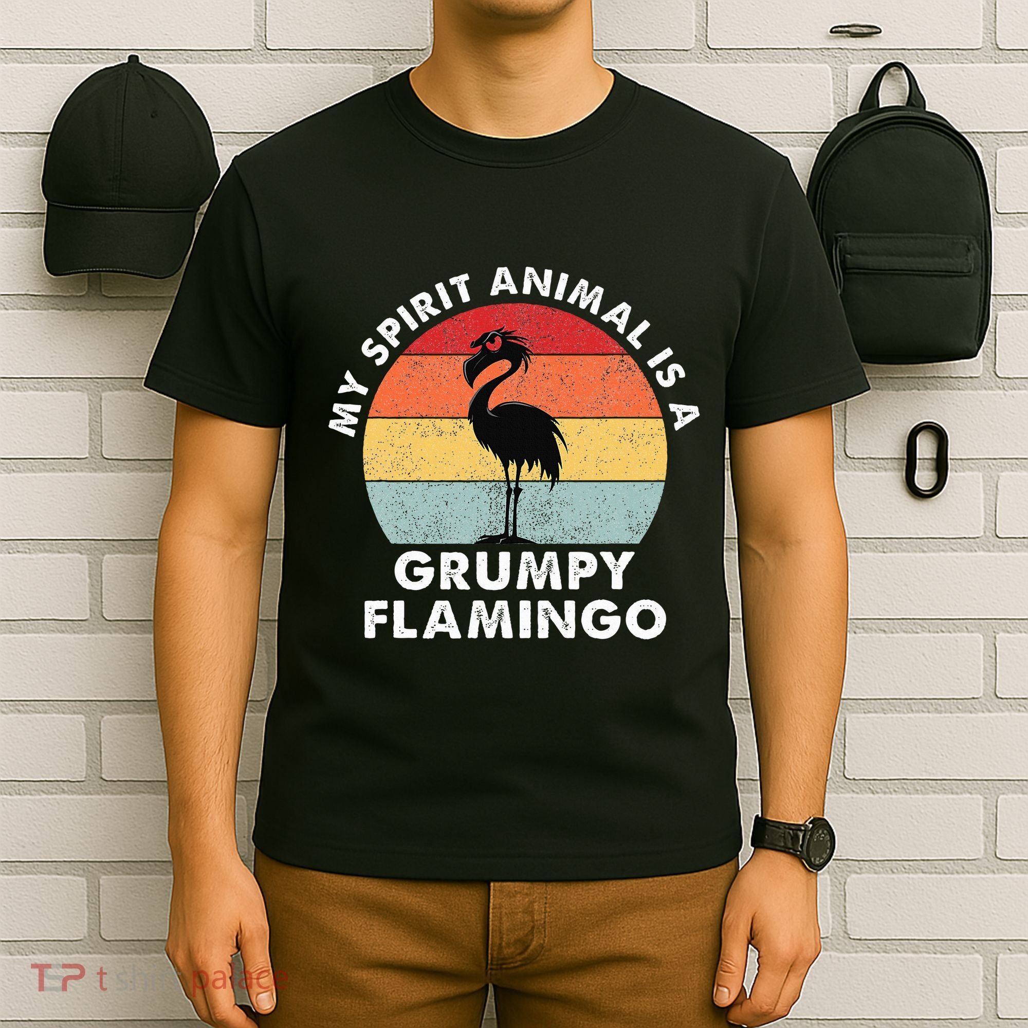 My Spirit Animal Is A Grumpy Flamingo T-Shirt