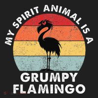 My Spirit Animal Is A Grumpy Flamingo Beanie thumb 2
