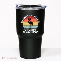 My Spirit Animal Is A Grumpy Flamingo Tumbler thumb 0