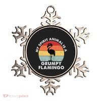 My Spirit Animal Is A Grumpy Flamingo Ornament thumb 0
