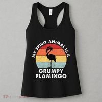My Spirit Animal Is A Grumpy Flamingo Women's Tank Top thumb 3