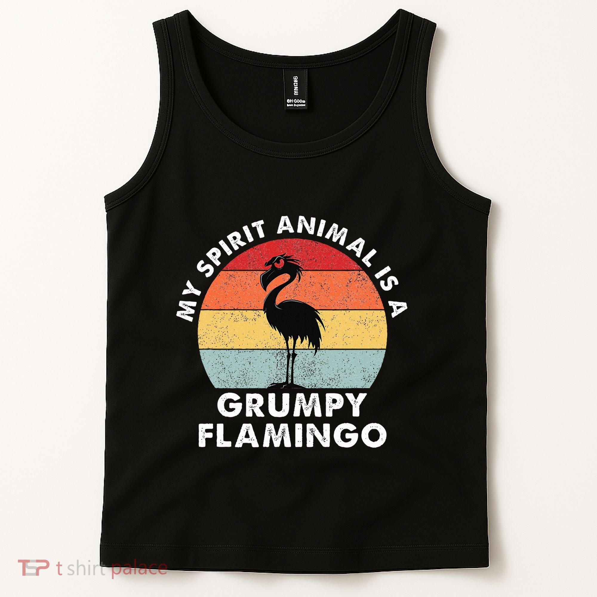 My Spirit Animal Is A Grumpy Flamingo Tank Top