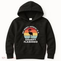 My Spirit Animal Is A Grumpy Flamingo Kids Hoodie thumb 0