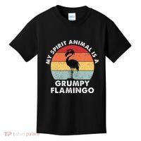 My Spirit Animal Is A Grumpy Flamingo Kids T-Shirt thumb 0