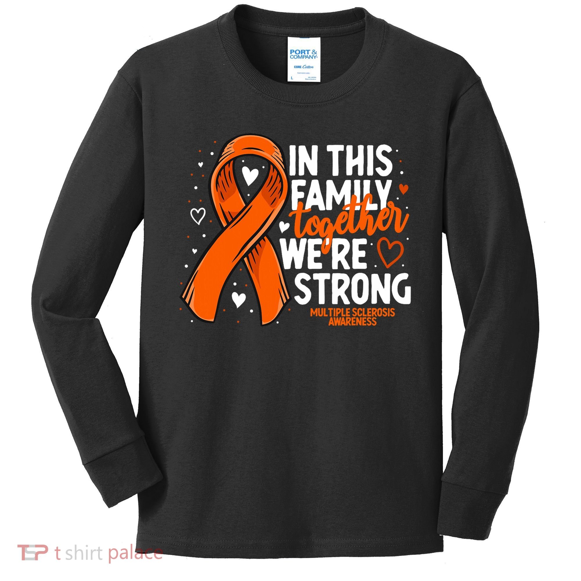 Multiple Sclerosis Awareness Family Support Ms Awareness Kids Long Sleeve Shirt