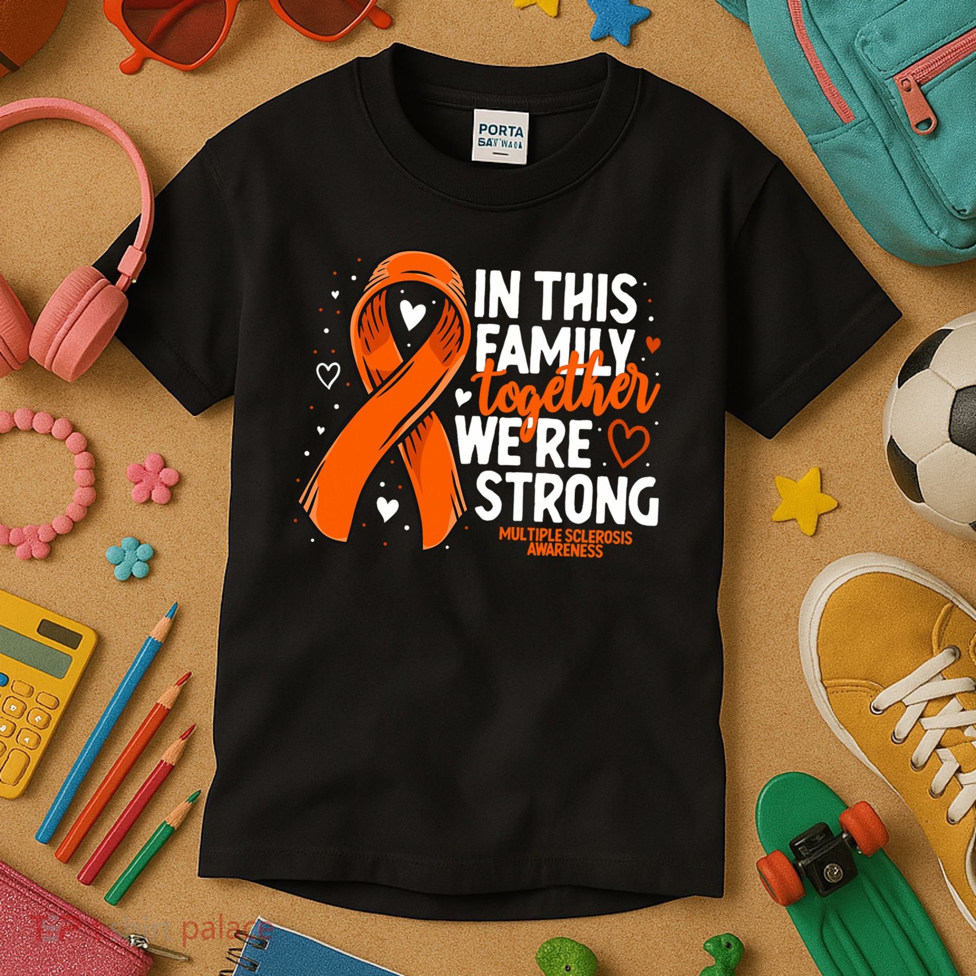 Multiple Sclerosis Awareness Family Support Ms Awareness Kids T-Shirt