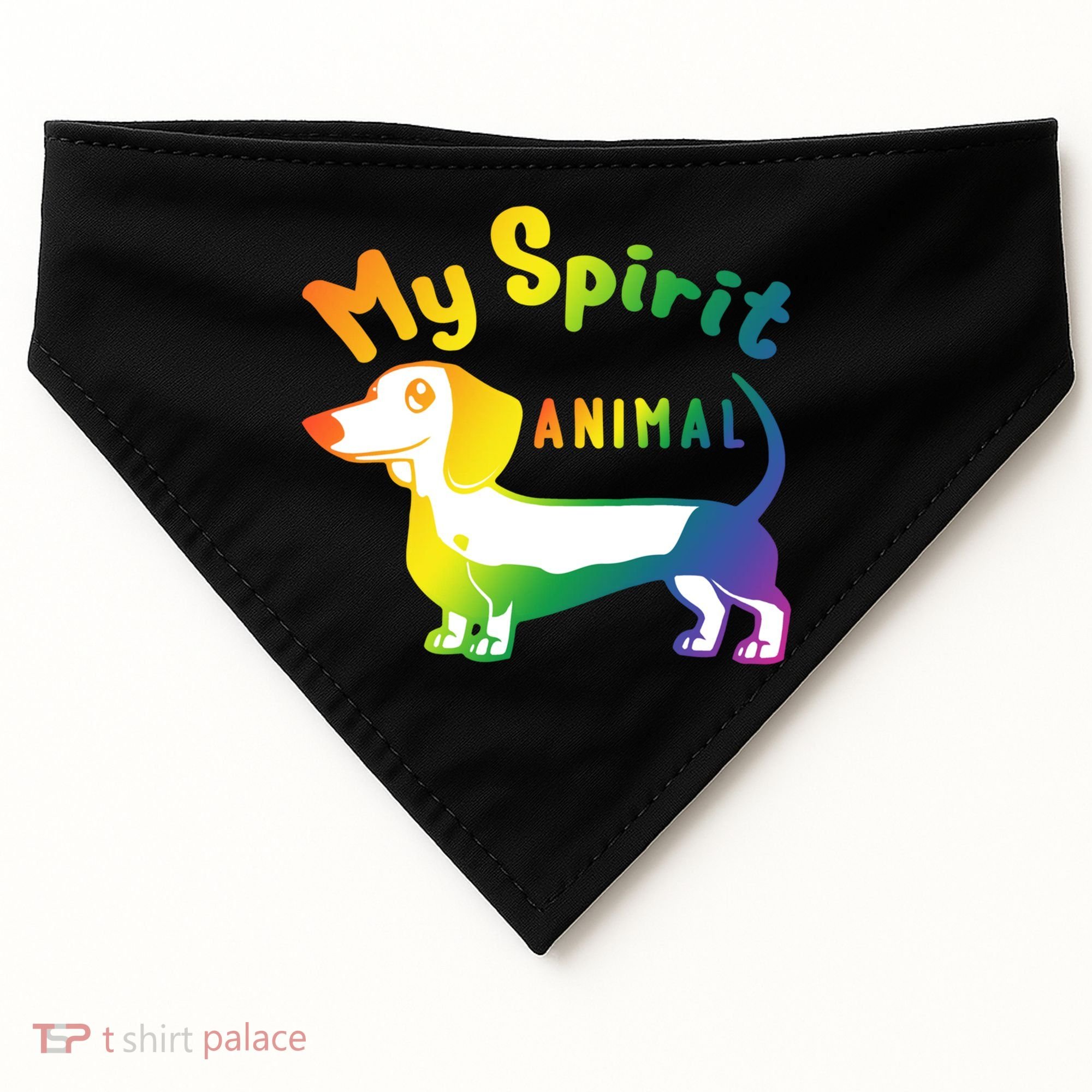 My Spirit Animal Is The Dachshund Gift For Doxie Lovers Gift USA-Made Doggie Bandana