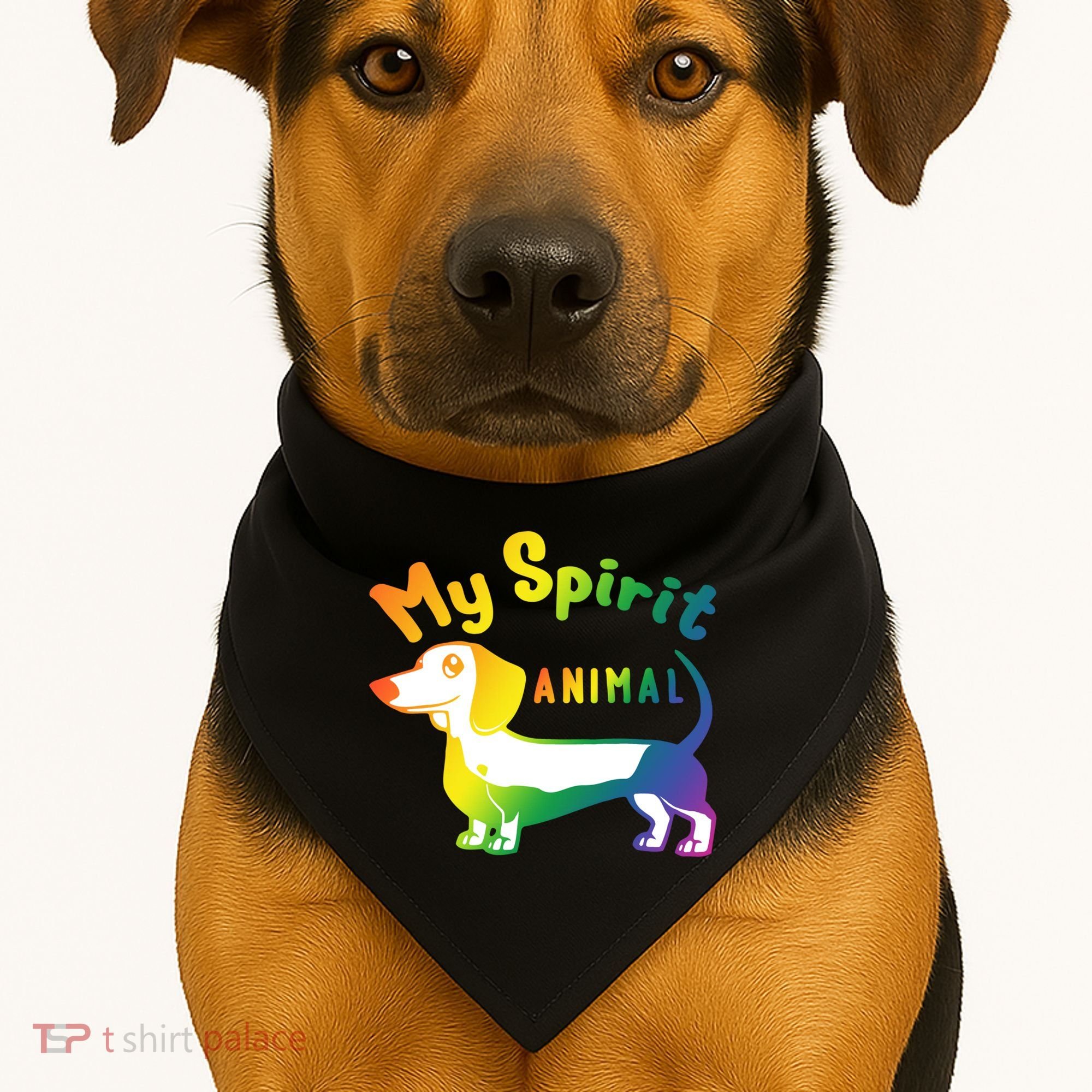 My Spirit Animal Is The Dachshund Gift For Doxie Lovers Gift USA-Made Doggie Bandana