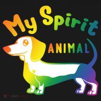 My Spirit Animal Is The Dachshund Gift For Doxie Lovers Gift USA-Made Doggie Bandana thumb 2