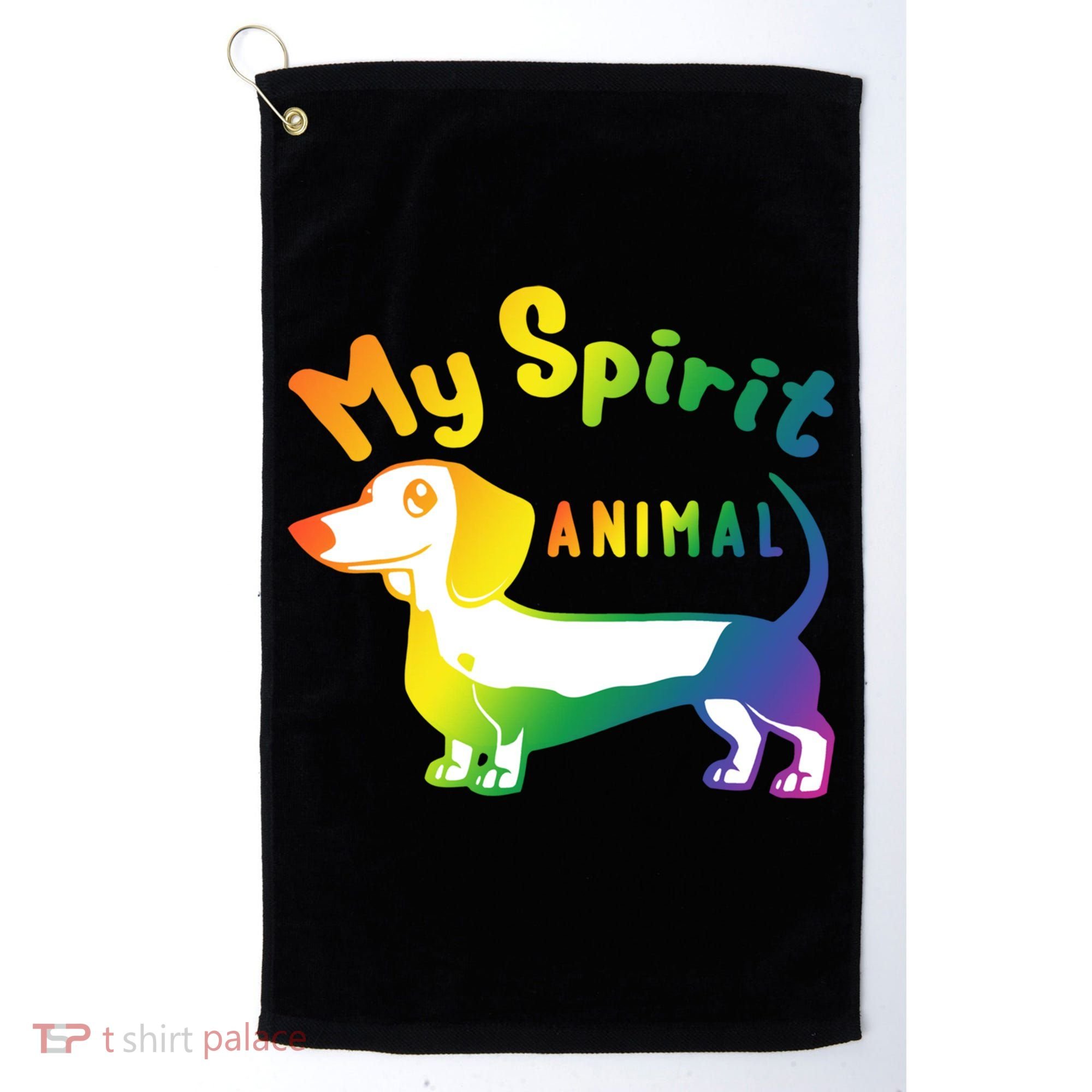 My Spirit Animal Is The Dachshund Gift For Doxie Lovers Gift Golf Towel